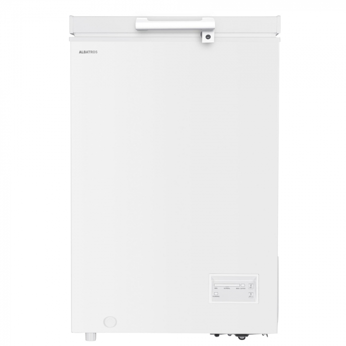 Lada frigorifica, capacitate 98 L, fast freeze, convertibil frigider, termostat, interior aluminiu, roti deplasare, Alb, ALBATROS [2]