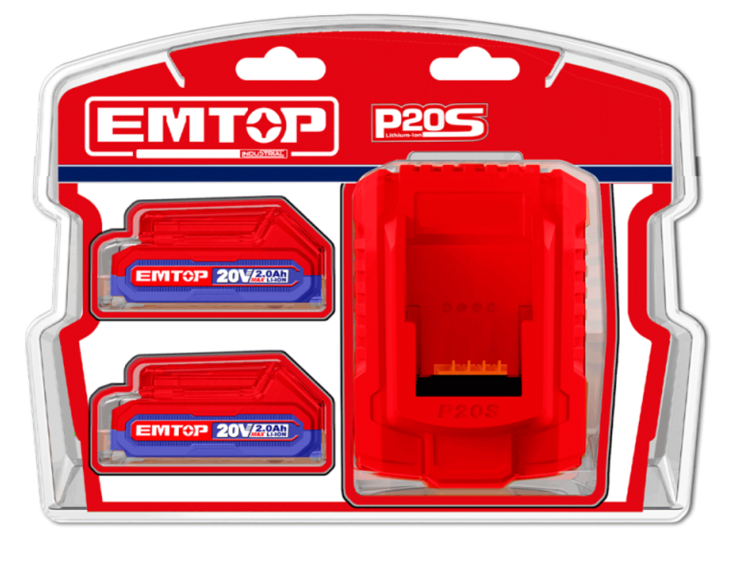 Masina de gaurit si insurubat, 2 acumulatori, 2.0AH, 55 accesorii, cutie de transport - ECDL200528, EMTOP [6]