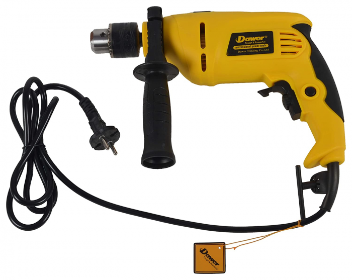 Masina de gaurit si insurubat (bormasina) Dawer, DW209T, 800 W, 3200 rpm, Galben/Negru [2]