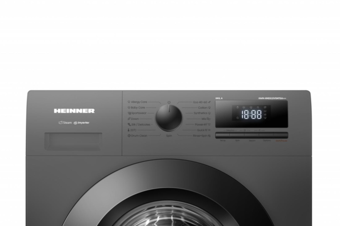 Masina de spalat, capacitate 6 kg, 1200 Rpm, motor inverter, clasa A, display digital, slim, 15 programe, Gri Titanium, HEINNER [5]