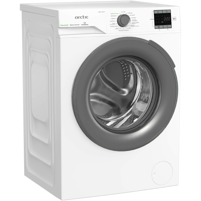 Masina de spalat rufe, automata, capacitate 9 kg, clasa A, 1200 Rpm, motor inverter, silentios, display LED, Alb, ARCTIC [3]