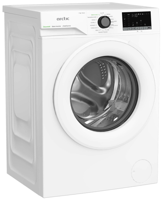 Masina de spalat rufe, automata, capacitate 9 kg, clasa A, 1400 Rpm, motor inverter, silentios, display LED, Alb, ARCTIC [2]