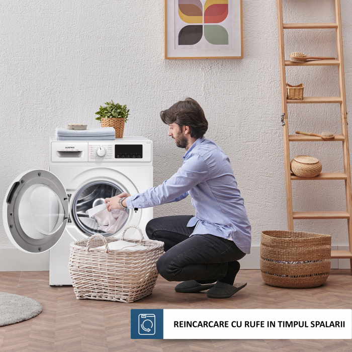 Masina de spalat rufe automata, capacitate 9 kg, clasa A, 16 programe, display LED, 1400 rpm, motor inverter, ALBATROS [12]