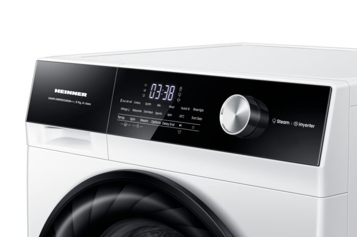 Masina de spalat rufe, automata, clasa A, motor inverter, capacitate 9 kg, 1400 Rpm, display touch, New Generation, Alb, HEINNER [6]