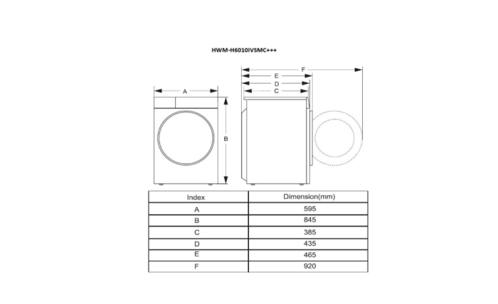 Masina de spalat rufe, capacitate 6 kg, 1000 Rpm, clasa C, 15 programe, motor inverter, Slim, Alb, HEINNER [4]