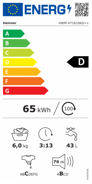 Masina de spalat rufe, capacitate 6 kg, 15 programe, afisaj LED, alb, HEINNER [2]