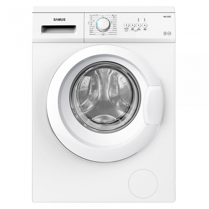 Masina de spalat rufe, capacitate 6 kg, 23 programe, 1000 Rpm, clasa D, Slim, Samus WSL-6101 [1]