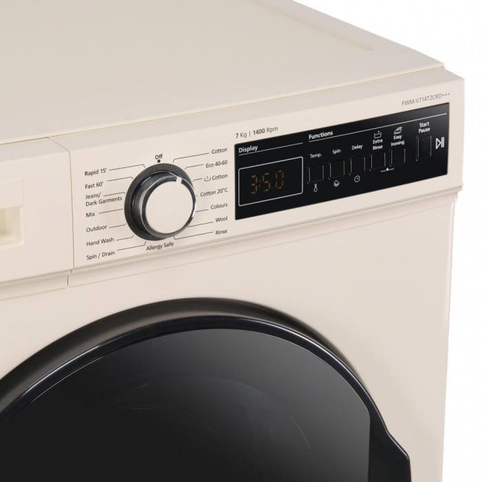 Masina de spalat rufe, capacitate 7 kg, 15 programe, afisaj LED, touch, crem lucios, FRAM [5]