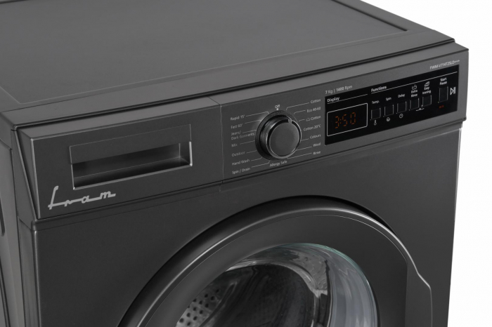 Masina de spalat rufe, capacitate 7 kg, 15 programe, afisaj LED, touch, gri, FRAM [6]