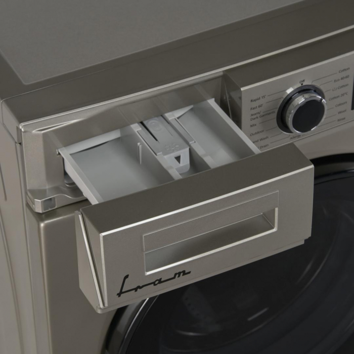 Masina de spalat rufe, capacitate 7 kg, 15 programe, afisaj LED, touch, INOX crom, FRAM [4]