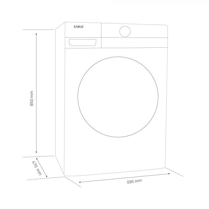 Masina de spalat rufe, capacitate 7 kg, 16 programe, clasa A, Samus WSDKI-70141 [3]
