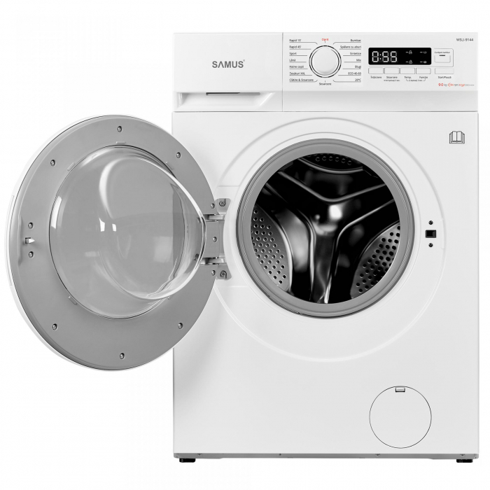 Masina de spalat rufe, capacitate 9 kg, 15 programe, 1400 Rpm, clasa A, Slim, motor Inverter, Samus WSLI-9144 [3]