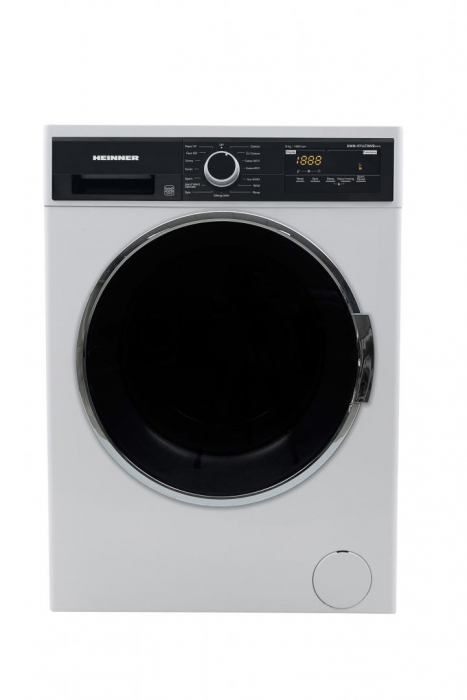 Masina de spalat rufe, display Touch, 15 programe, capacitate 9 kg, Alba, B+++, HEINNER [1]