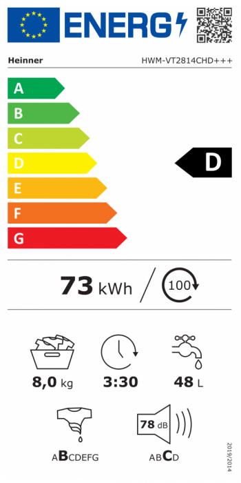 Masina de spalat rufe, LED, capacitate 8 kg, motor inverter, 15 programe, 1400 Rpm, alba, Heinner [2]
