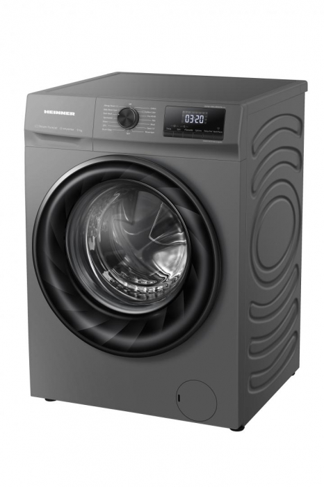 Masina de spalat rufe, panou digital, 15 programe, capacitate 9 kg, A+++, Gri Titanium, HEINNER [2]