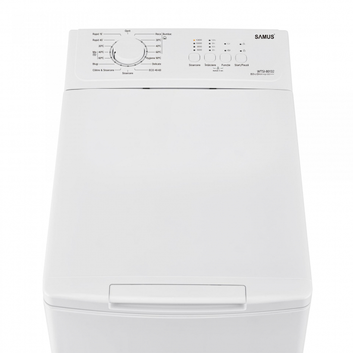 Masina de spalat rufe verticala, capacitate 8 kg, 15 programe, 1300 Rpm, clasa A, motor inverter, Samus WTSI-80132 [2]