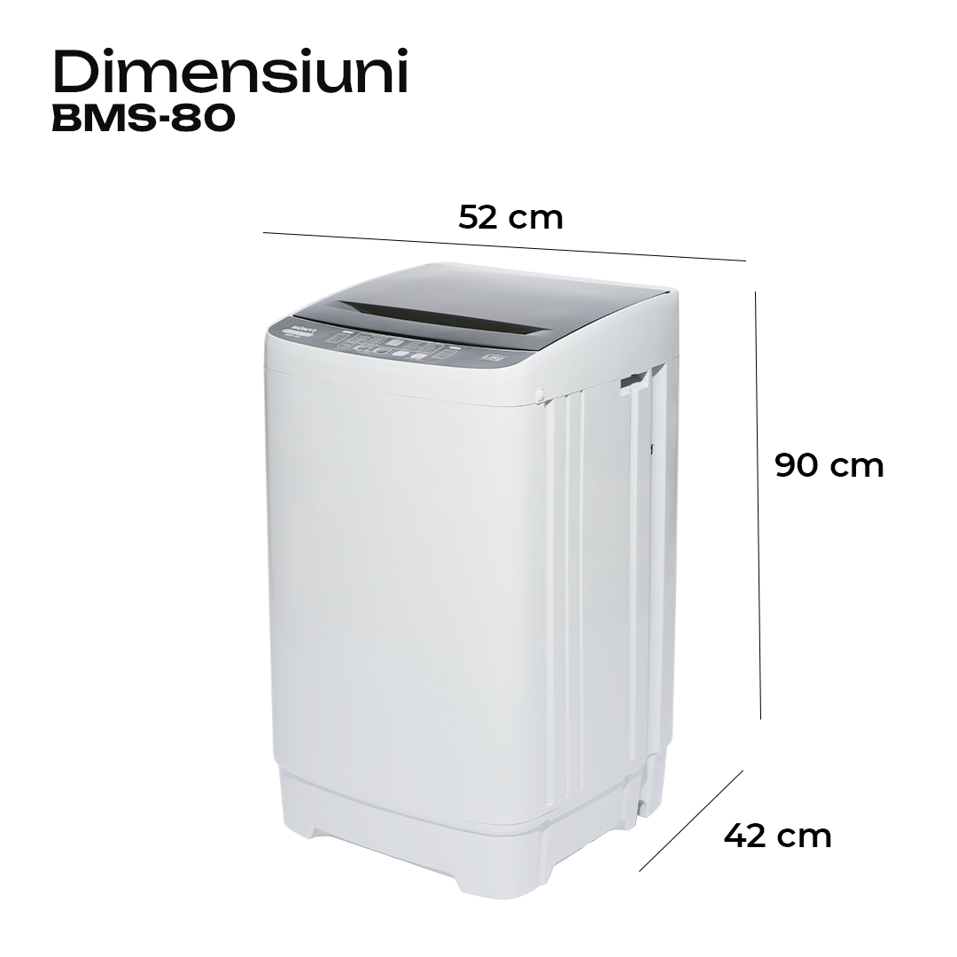 Masina de spalat semiautomata, capacitate 8 kg, storcator incorporat, 10 programe, ecran digital, apa calda/rece, BÜNTZ [7]
