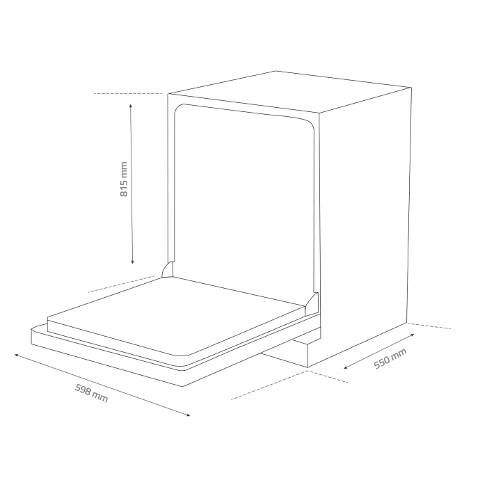 Masina de spalat vase incorporabila, 14 seturi, 7 programe, clasa E, 60 cm, Samus SBDS614.7 [8]