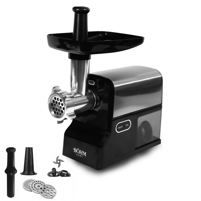Masina de tocat carne, electrica, 500-1600W, 1.7kg/min, 3 site, accesoriu carnati, kebbe, BÖHM [1]