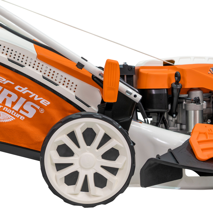 Masina de tuns gazon, benzina, autopropulsata, 3.5 Cp, 4 timpi, 145 cc, 25-75 mm, latime 460mm, pornire electrica, mulcire, sac 65L, RURIS [13]