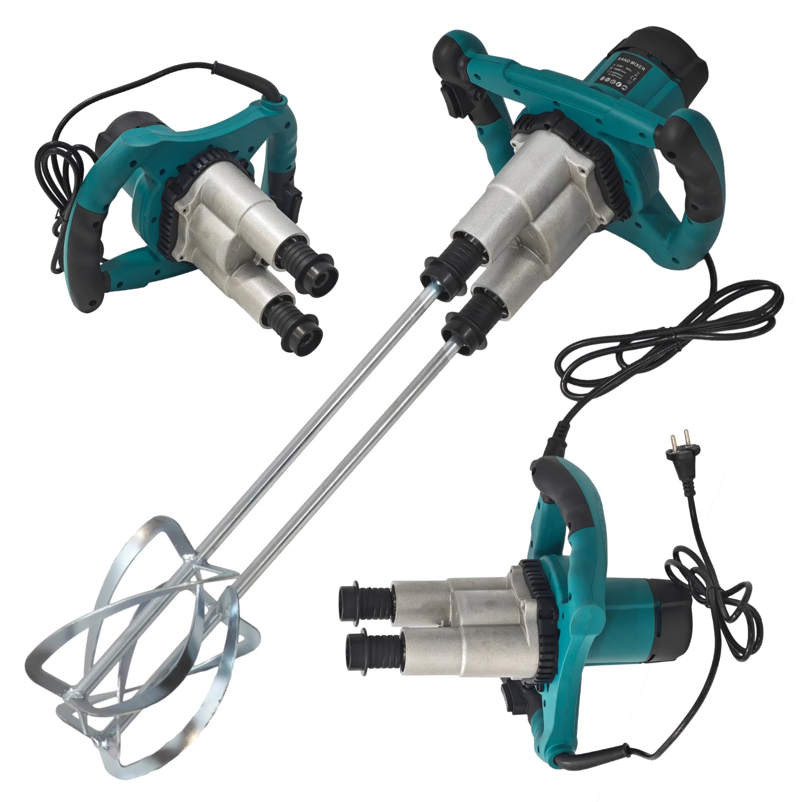 Mixer mortar, electric dublu, Mustang, 1800 W, 2 viteze, 2 palete , 590-700 Rpm, variator de viteza. [2]