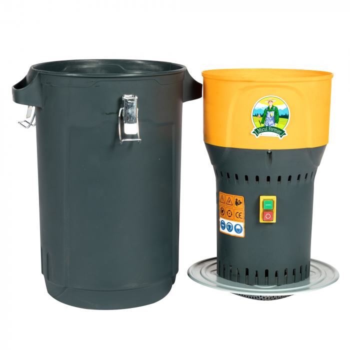 Moara electrica, pentru cereale, 1000W, 19000 rpm, cu galeata plastic 25L, 5 site, Micul Fermier GF-2451 [6]