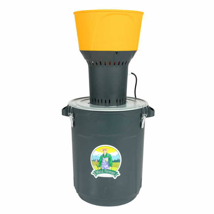 Moara electrica, pentru cereale, 1300W, 19000 rpm, cu galeata plastic 50L, Micul Fermier GF-2452 [8]