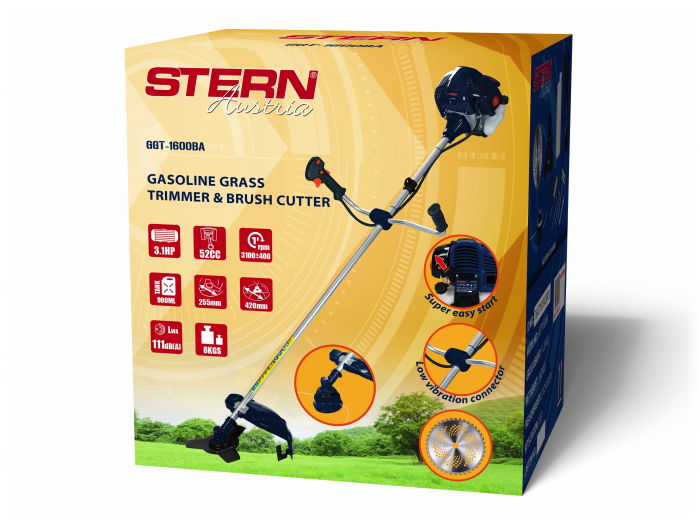 Motocoasa de umar pe benzina, STERN GGT1600BA, 3.1 Cp, 2..3 Kw, 52 Cc [4]