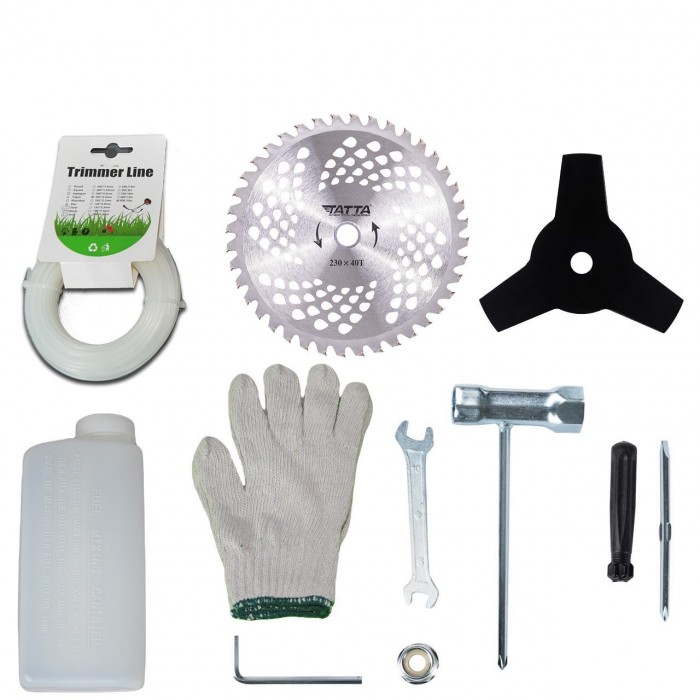 Motocoasa de umar pe benzina, TATTA TM452-7, 2.5kw, 3.4 Cp, accesorii incluse [5]