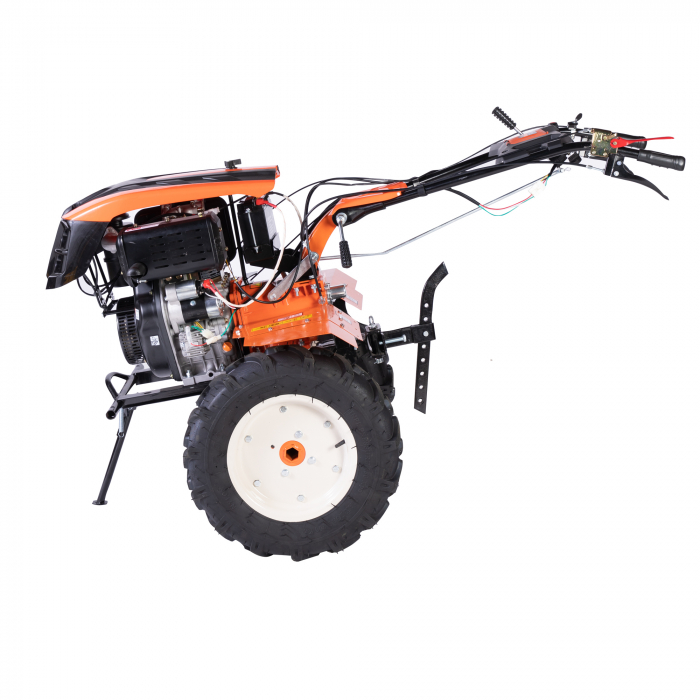 Motocultor 10CP, 418CC + plug reversibil mare + roti metal, Detoolz DZ-M127 [7]