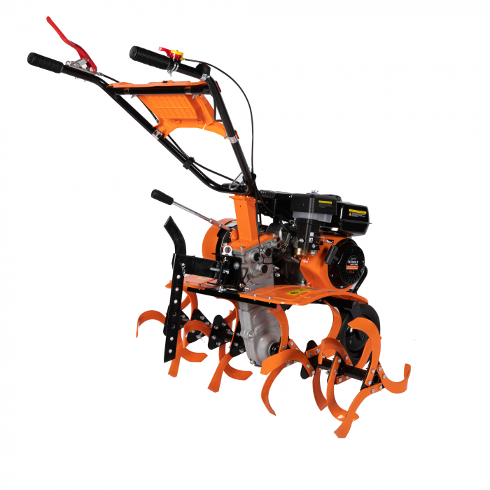 Motocultor pe bezina, 7CP, 212CC, rarita ajustabila, roti metalice, Detoolz DZ-M123 [7]
