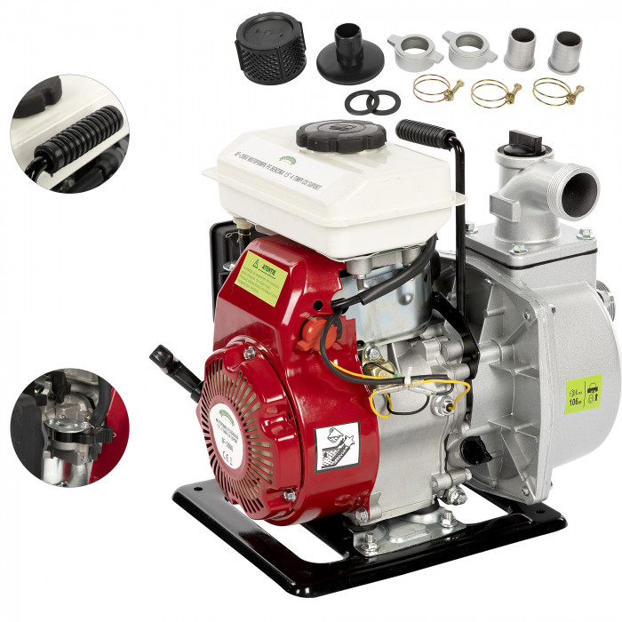 Motopompa pe benzina, 1.5", 4 timpi, cu suport, 3.5Cp, 2.6Kw, 18mc/h, Micul Fermier GF-2060 [5]
