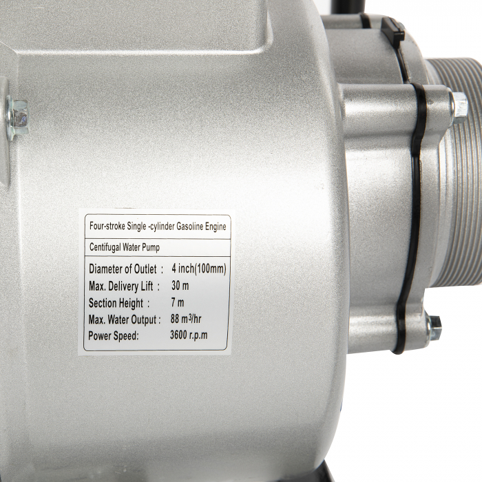 Motopompa pe benzina, 4", 4 timpi, 13 CP, 9.5Kw, 25m refulare, 80 mc/h, Micul Fermier GF-2059 [7]