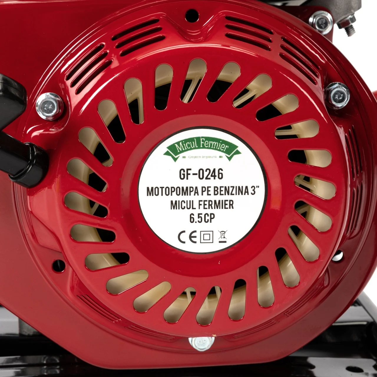 Motopompa pe benzina, 4 timpi, 3"tol, 60 mc/h, 196 Cc, 6.5 Cp, aspiratie 7m, accesorii incluse, Micul Fermier [6]