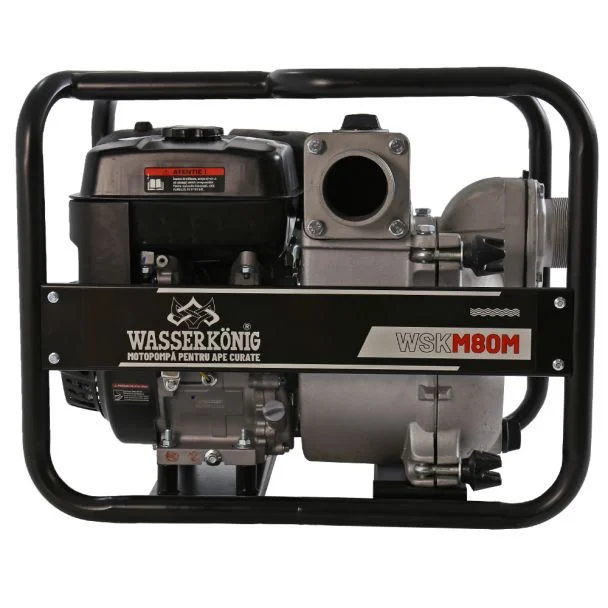 Motopompa pe benzina, pentru apa namoloasa, debit 55 mc/h, refulare 20 m, aspiratie 8 m, 3" toli, 7 cp, Wasserkonig [1]