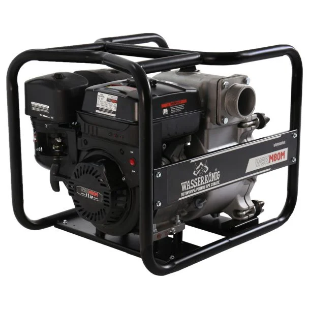 Motopompa pe benzina, pentru apa namoloasa, debit 55 mc/h, refulare 20 m, aspiratie 8 m, 3" toli, 7 cp, Wasserkonig [6]