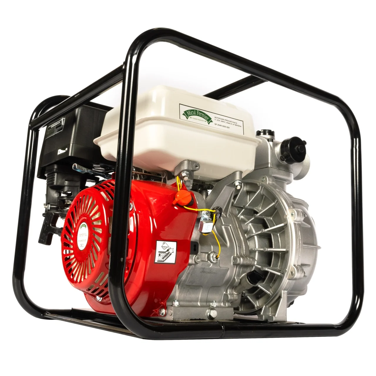 Motopompa presiune inalta, 2.5", 13CP, benzina, 4 timpi, 9.5Kw, aspiratie 7m, 80m refulare, Micul Fermier [5]