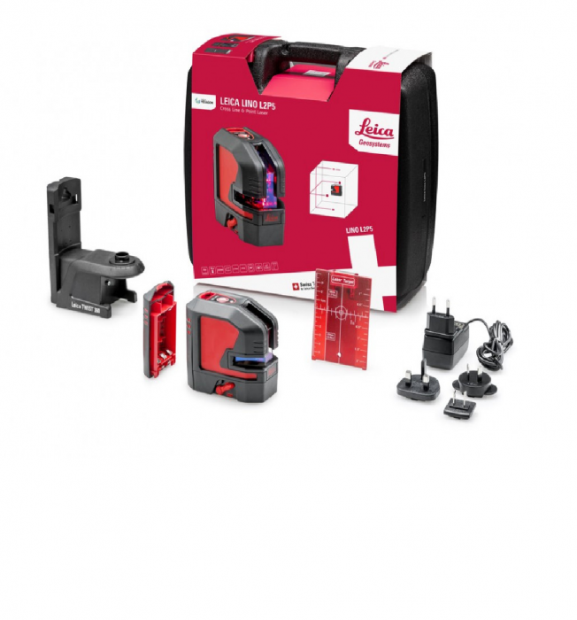 Nivela laser, verde, cu linii in cruce si punct, profesionala, LINO L2P5 - LI-ION - TWIST360 - LEICA-864431 [2]