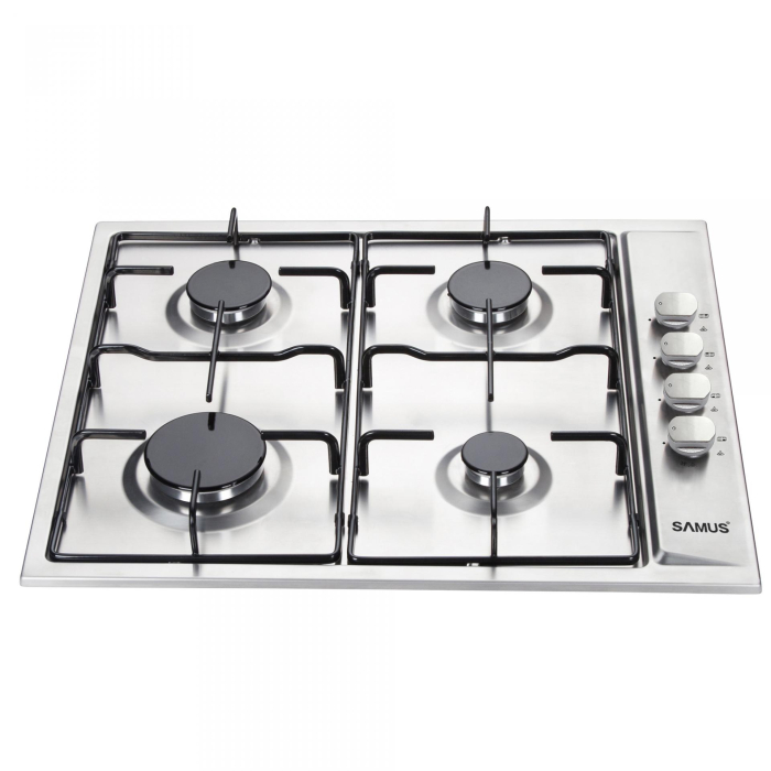 Pachet incorporabil, Cuptor electric, 56 litri, 7 functii, ventilator, putere 2200 W, Plita incorporabila, 58 cm, aprindere electrica, INOX, SAMUS [6]