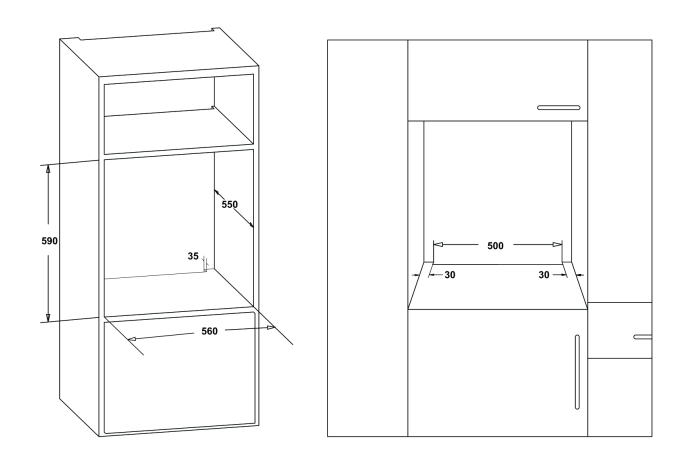 Pachet incorporabil, Cuptor electric, 56 litri, 7 functii, ventilator, putere 2200 W, Plita incorporabila, sticla, 58 m, gratare fonta, SAMUS [10]