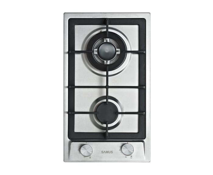 Pachet incorporabil, Cuptor electric 75 L, putere 2800W, clasa A, display, Plita incorporabila, inox, 2 arzatoare gaz, gratare fonta, aprindere electrica, SAMUS [4]