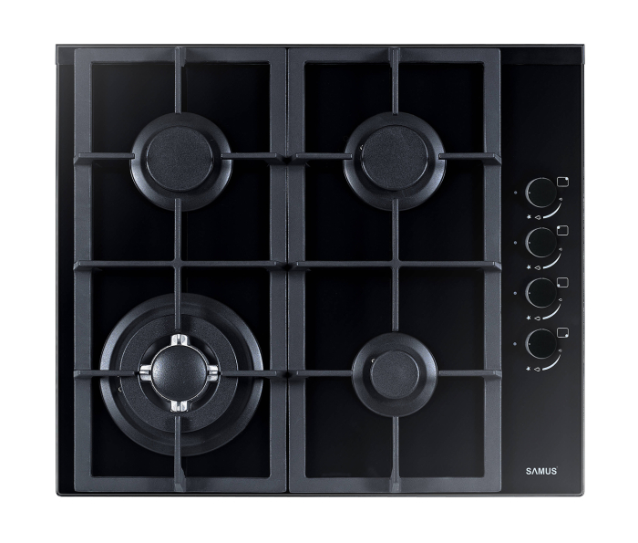 Pachet incorporabil, Cuptor electric, 75 litri, putere 2000 W, 5 functii, ventilator, display digital, clasa A, Plita sticla neagra, 58 cm, 4 arzatoare, gratare fonta, aprindere eletrica, SAMUS [6]