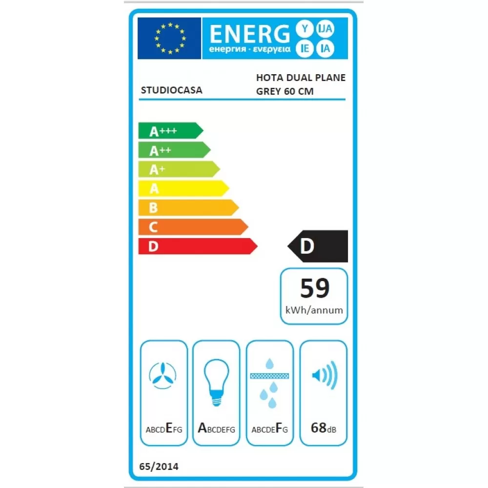 Pachet incorporabil, Cuptor electric gri, 81L, 10 functii, Plita sticla gri 70cm, 4 arzatoare, Hota decorativa sticla gri, touch screen, Studio Casa Plane Elegance [5]