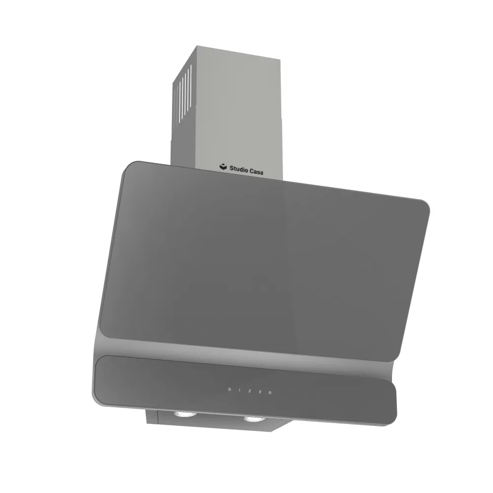 Pachet incorporabil, Cuptor electric gri, 81L, 10 functii, Plita sticla gri 70cm, 4 arzatoare, Hota decorativa sticla gri, touch screen, Studio Casa Plane Elegance [4]