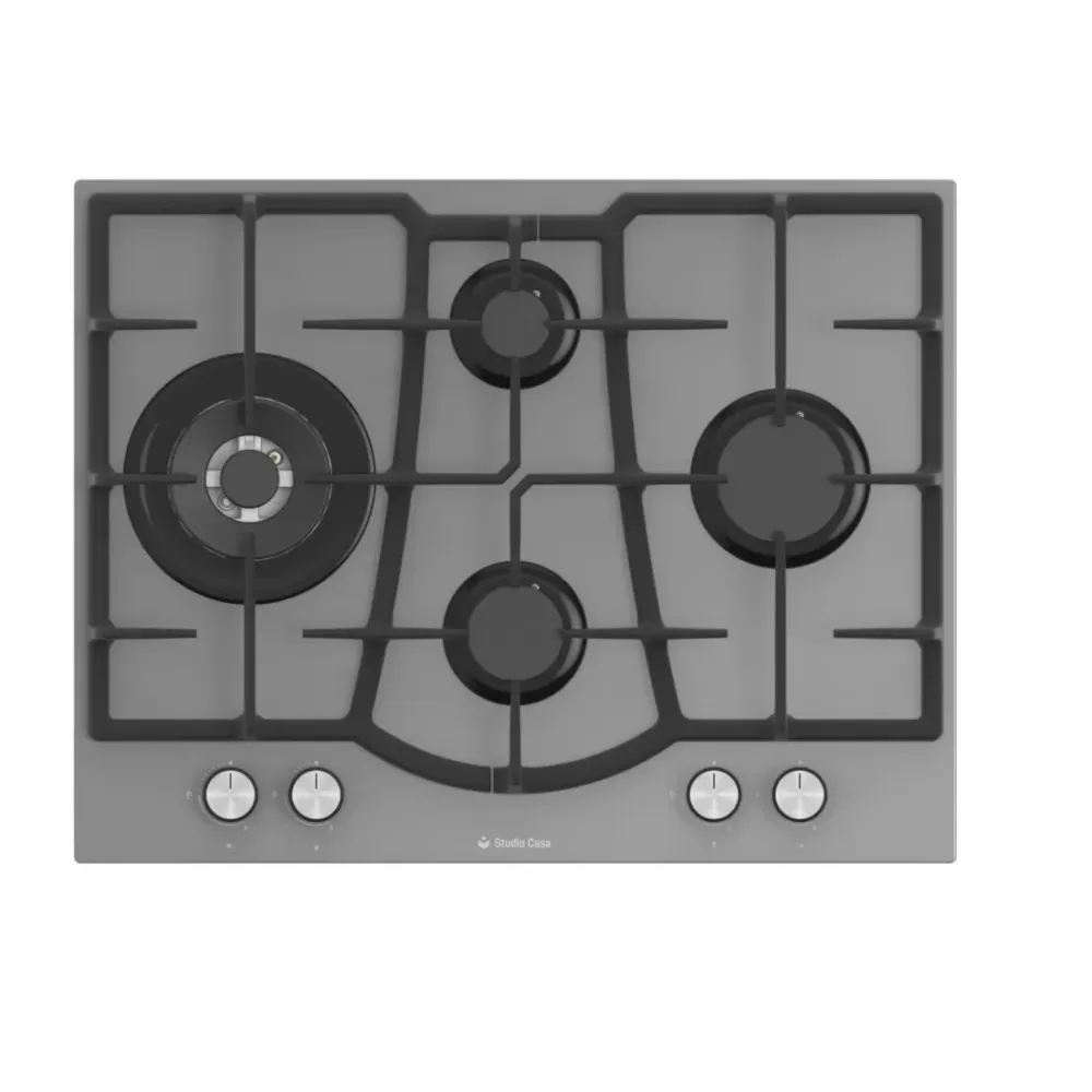 Pachet incorporabil, Cuptor electric gri, 81L, grill, rotisor, 10 functii, Plita sticla gri 70cm, Hota decorativa sticla gri, touch screen, Studio Casa Glamour Aqua Cooking [4]