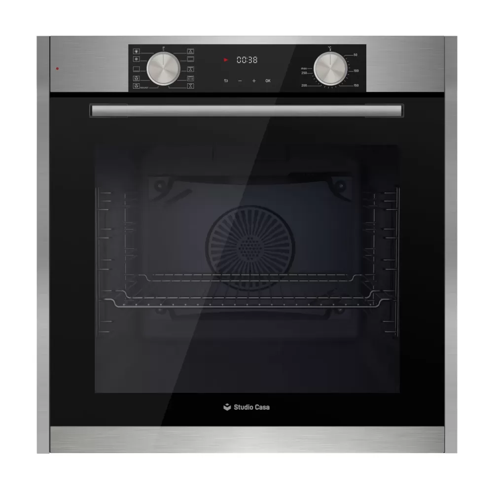 Pachet incorporabil, Cuptor electric negru, 81L, 10 functii, autocuratare, grill, rotisor, ventilatie, Plita sticla neagra 70cm, 4 arzatoare, Hota telescopica neagra Studio Casa Nero Bellagio [2]