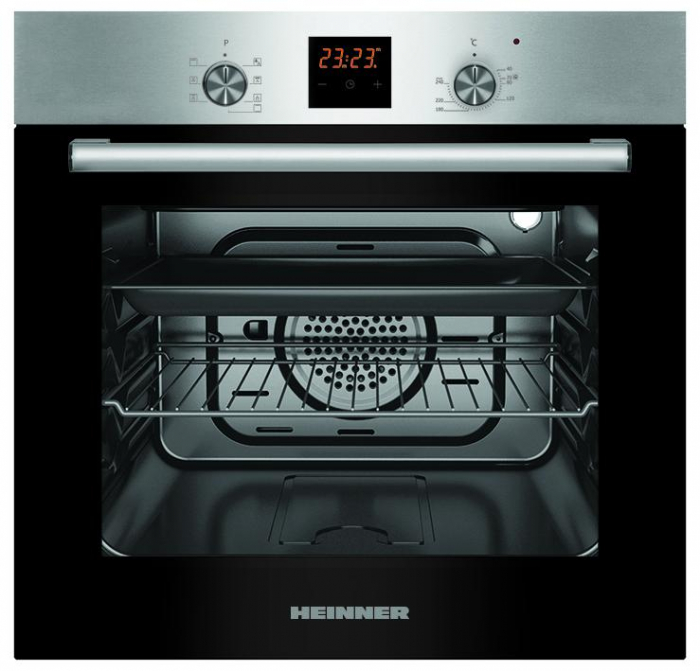 Pachet incorporabil Heinner, cuptor electric  inox 56L, 7 programe + hota telescopica inox 60 cm + plita inox 4 ochiuri aprindere electrica, gratare din fonta [4]