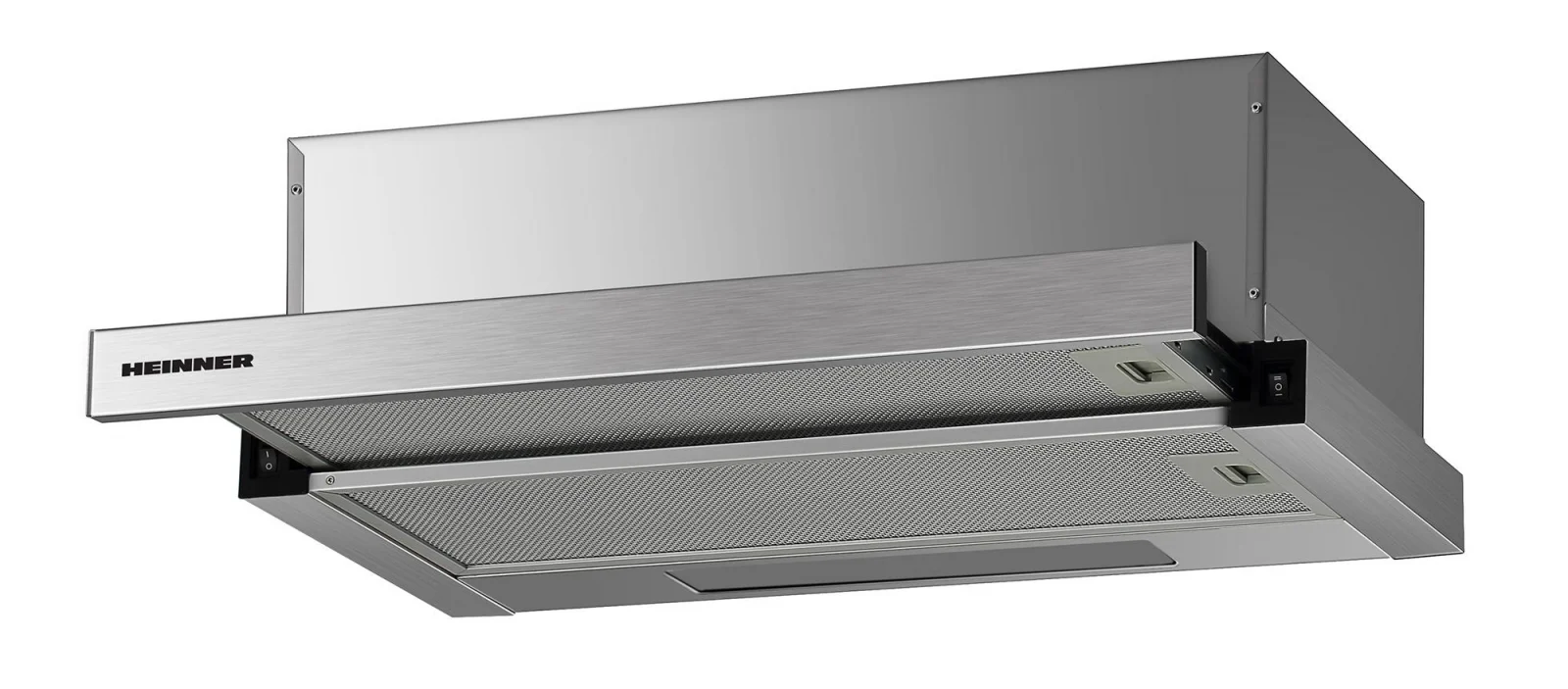 Pachet incorporabil Heinner, cuptor electric  inox 56L, 7 programe + hota telescopica inox 60 cm + plita inox 4 ochiuri aprindere electrica, gratare din fonta [2]