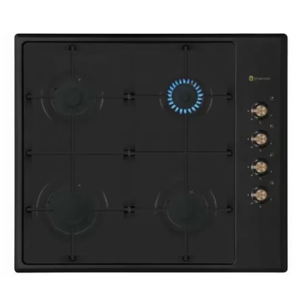 Pachet rustic incorporabil, Cuptor electric 56 L, convectie, 6 programe, Plita rustica pe gaz, aprindere electrica, email, Hota rustica decorativa, 3 viteze, 1 motor, Studio Casa Dolce Vita Black [3]