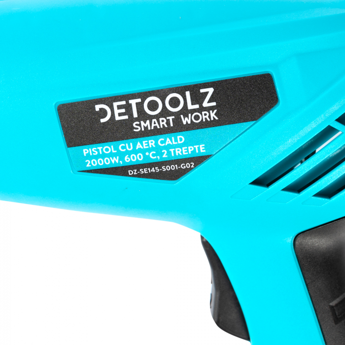 Pistol aer cald, feon, 2000W, 2 trepte, 600*C, 220V, Detoolz DZ-SE145-S001-G02 [3]